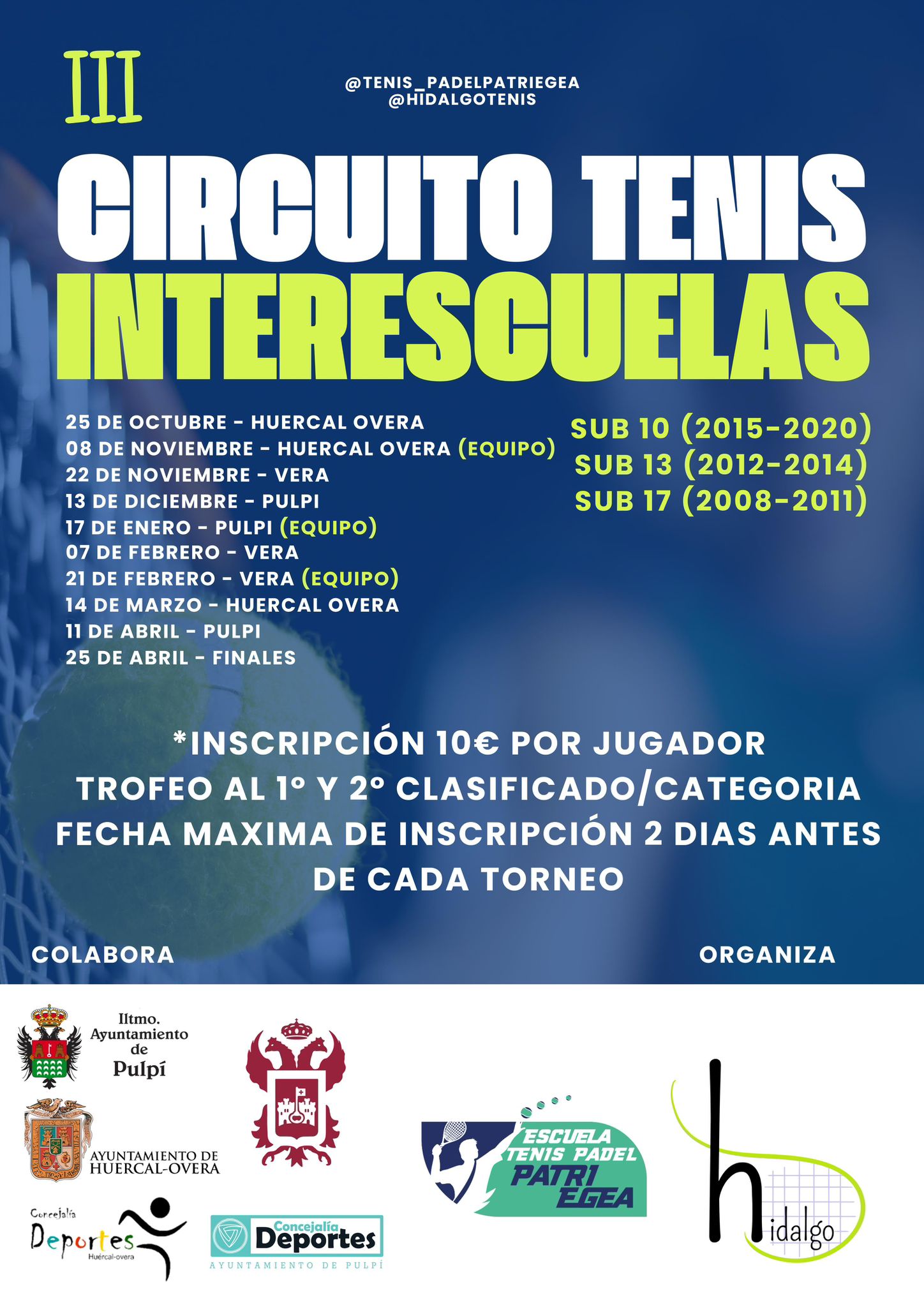 III CIRCUITO TENIS INTERESCUELAS  2025-2026